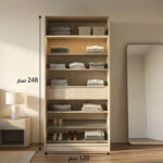 ⁦دولاب تنظيم الملابس 120 سم مع أدراج ورفوف – الخزائن الأمثل⁩ - الصورة ⁦2⁩