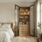 ⁦خزانة ملابس وحدة 90 سم _ عصرية بتصميم أنيق قابلة للتجميع⁩ - الصورة ⁦5⁩