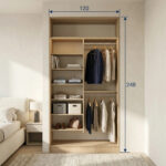 ⁦خزانة ملابس مودرن عرض 120 سم – تصميم عملي يمكن دمجه مع وحدات أخرى⁩ - الصورة ⁦2⁩