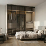 ⁦خزانة ملابس منزلقة بعرض 218 سم بتنظيم عملي لغرف النوم – الخزائن الأمثل⁩ - الصورة ⁦6⁩