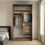 ⁦خزانة ملابس بأبواب منزلقة عرض 143.6 سم⁩ - الصورة ⁦3⁩