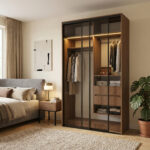 ⁦خزانة ملابس بأبواب منزلقة عرض 143.6 سم⁩ - الصورة ⁦4⁩