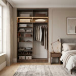 ⁦خزانة ملابس عرض 143.6 CM بتقسيم رفوف وتعليق – الخزائن الأمثل⁩ - الصورة ⁦4⁩