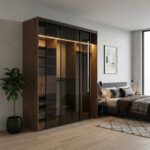 ⁦خزانة ملابس منزلقة فاخرة بعرض 218 سم مع أدراج ورفوف وتنظيم أحترافي – الخزائن الأمثل⁩ - الصورة ⁦3⁩