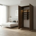 ⁦خزانة ملابس مودرن عرض 120 سم – تصميم عملي يمكن دمجه مع وحدات أخرى⁩ - الصورة ⁦5⁩