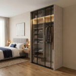 ⁦خزانة ملابس عرض 143.6 CM بتقسيم رفوف وتعليق – الخزائن الأمثل⁩ - الصورة ⁦3⁩