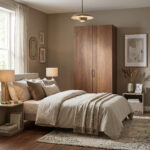 ⁦خزانة ملابس مودرن عرض 120 سم تعليق طويل ورفوف – تصميم عملي يمكن دمجه⁩ - الصورة ⁦6⁩