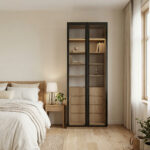 ⁦خزانة ملابس وحدة 90 سم _ عصرية بتصميم أنيق قابلة للتجميع⁩ - الصورة ⁦3⁩