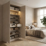 دولاب تنظيم الملابس 120 سم مع أدراج ورفوف – الخزائن الأمثل