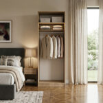 ⁦خزانة ملابس مودرن عرض 90 سم – تصميم عملي يمكن دمجه مع وحدات أخرى⁩ - الصورة ⁦5⁩