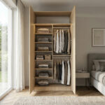 ⁦خزانة ملابس مودرن عرض 120 سم – تصميم عملي يمكن دمجه مع وحدات أخرى⁩ - الصورة ⁦5⁩