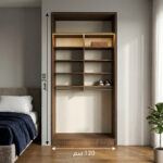 ⁦خزانة ملابس مودرن عرض 120 سم – تصميم عملي يمكن دمجه مع وحدات أخرى⁩ - الصورة ⁦2⁩