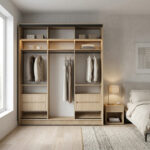 ⁦خزانة ملابس منزلقة بعرض 218 سم بتنظيم احترافي لغرفة نومك – الخزائن الأمثل⁩ - الصورة ⁦2⁩