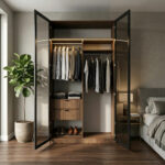 ⁦خزانة ملابس مودرن عرض 120 سم – تصميم عملي يمكن دمجه مع وحدات أخرى⁩ - الصورة ⁦6⁩