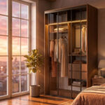 ⁦خزانة ملابس بأبواب منزلقة عرض 143.6 سم⁩ - الصورة ⁦5⁩