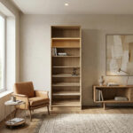 ⁦خزانة ملابس عرض 90سم خشبية مودرن مع رفوف⁩ - الصورة ⁦4⁩