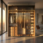 ⁦خزانة ملابس منزلقة بعرض 218 سم مع رفوف وأدراج وتنظيم عملي – الخزائن الأمثل⁩ - الصورة ⁦4⁩