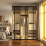 ⁦خزانة ملابس منزلقة بعرض 218 سم بتنظيم عملي لغرف النوم – الخزائن الأمثل⁩ - الصورة ⁦4⁩