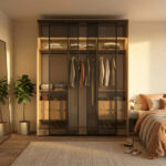 خزانة ملابس منزلقة بعرض 218 سم بتنظيم احترافي لغرفة نومك – الخزائن الأمثل