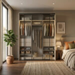 خزانة ملابس منزلقة بعرض 218 سم بتنظيم عملي لغرف النوم – الخزائن الأمثل