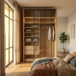 ⁦خزانة ملابس أبواب منزلقة 143.6 سم⁩ - الصورة ⁦5⁩