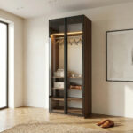 ⁦خزانة ملابس مودرن عرض 90 سم – تصميم عملي يمكن دمجه مع وحدات أخرى⁩ - الصورة ⁦3⁩