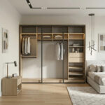 ⁦خزانة ملابس مودرن 281.6 سم نظام تنظيم فاخر | الخزائن الأمثل⁩ - الصورة ⁦3⁩